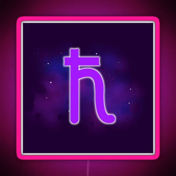 Sailor Saturn Symbol RGB Neon Sign