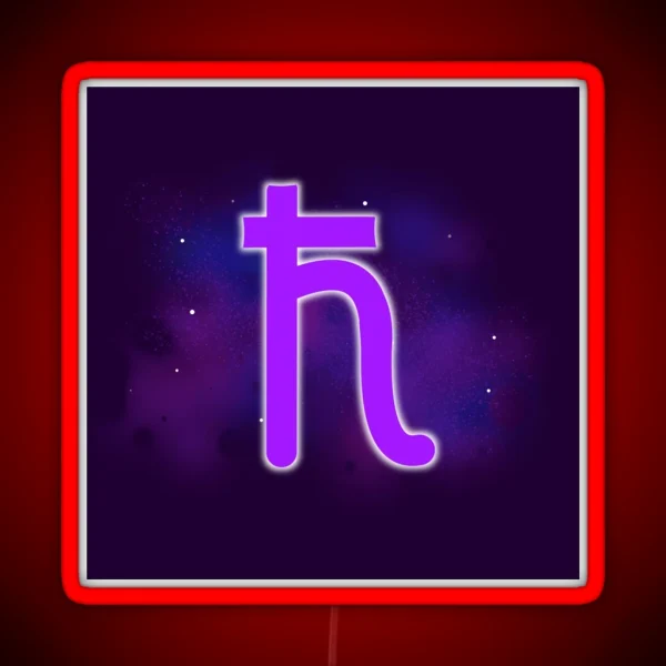 Sailor Saturn Symbol RGB Neon Sign