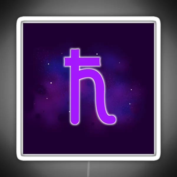 Sailor Saturn Symbol RGB Neon Sign