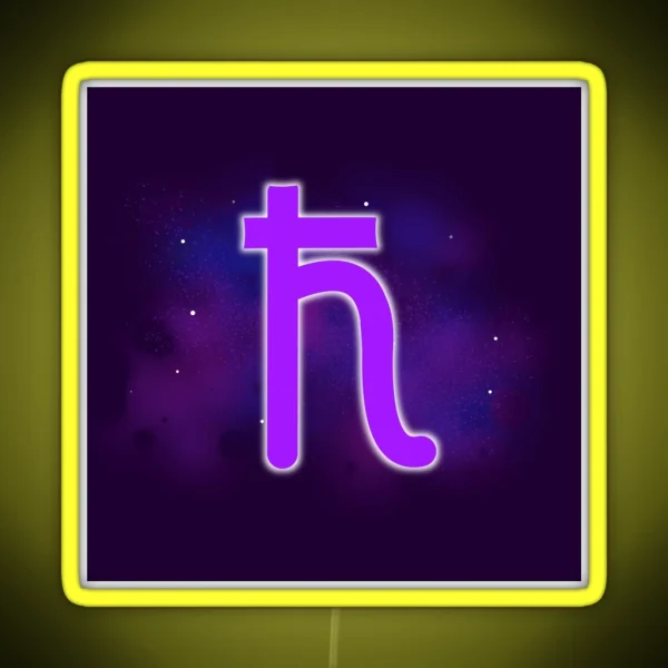 Sailor Saturn Symbol RGB Neon Sign