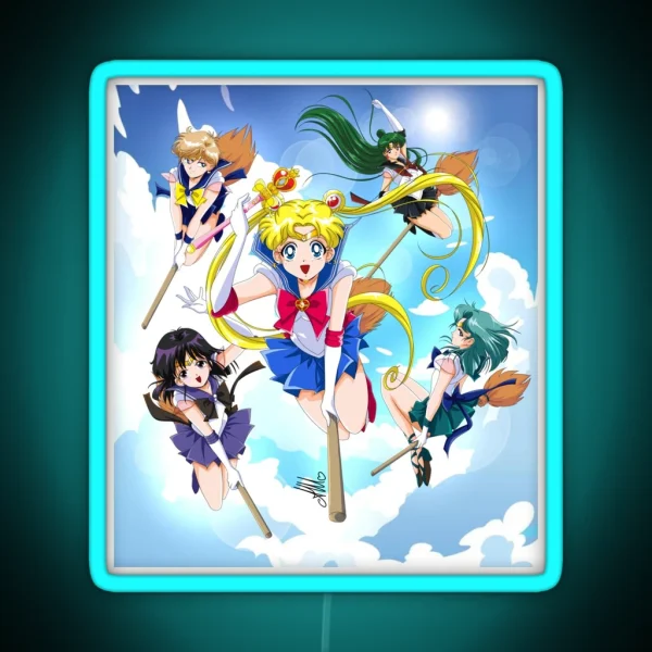 Sailor Senshi Witches RGB Neon Sign