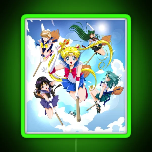 Sailor Senshi Witches RGB Neon Sign