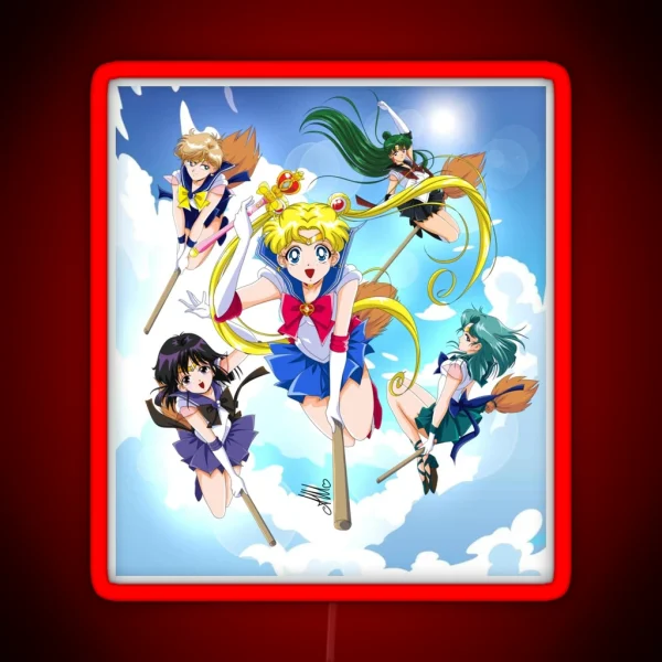 Sailor Senshi Witches RGB Neon Sign