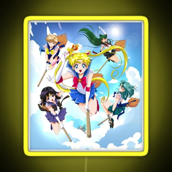 Sailor Senshi Witches RGB Neon Sign