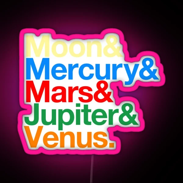 Sailor Senshi X Helvetica Color RGB Neon Sign
