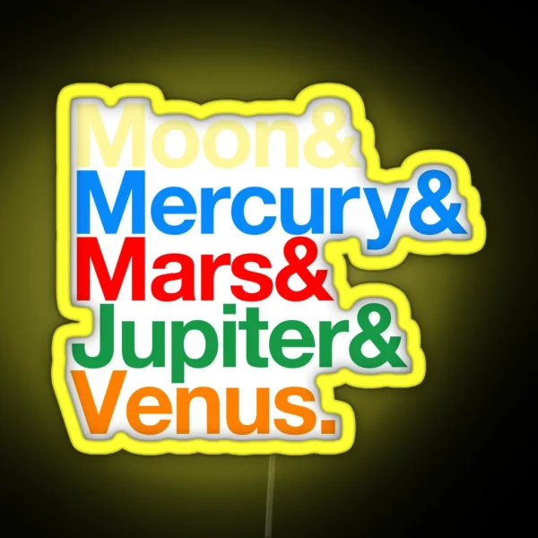 Sailor Senshi X Helvetica Color RGB Neon Sign