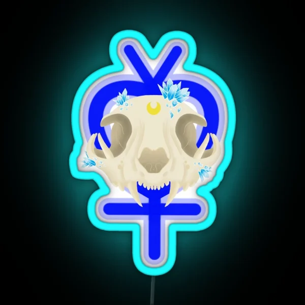 Sailor Skull Mercury RGB Neon Sign