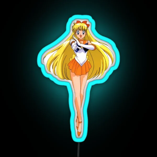 Sailor Venus Anime Girl RGB Neon Sign