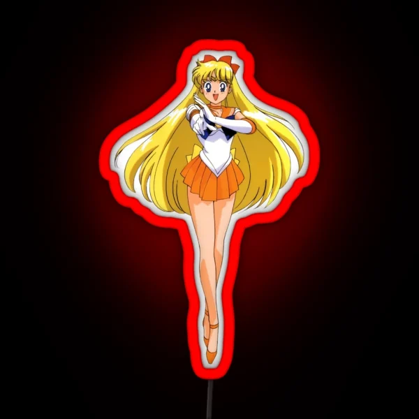 Sailor Venus Anime Girl RGB Neon Sign