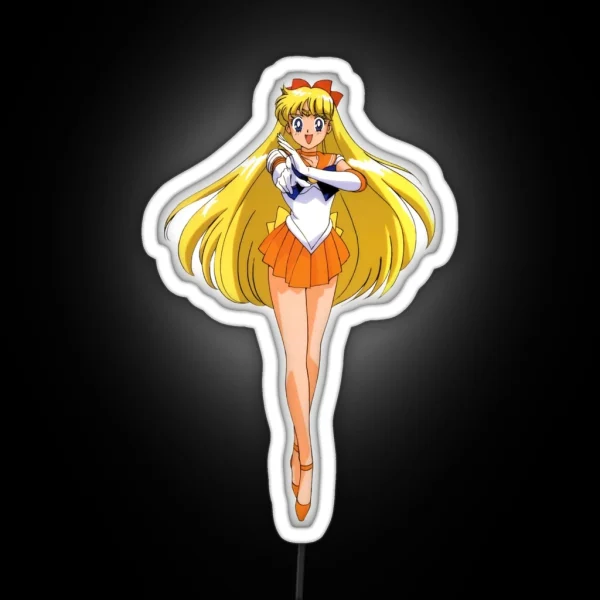 Sailor Venus Anime Girl RGB Neon Sign