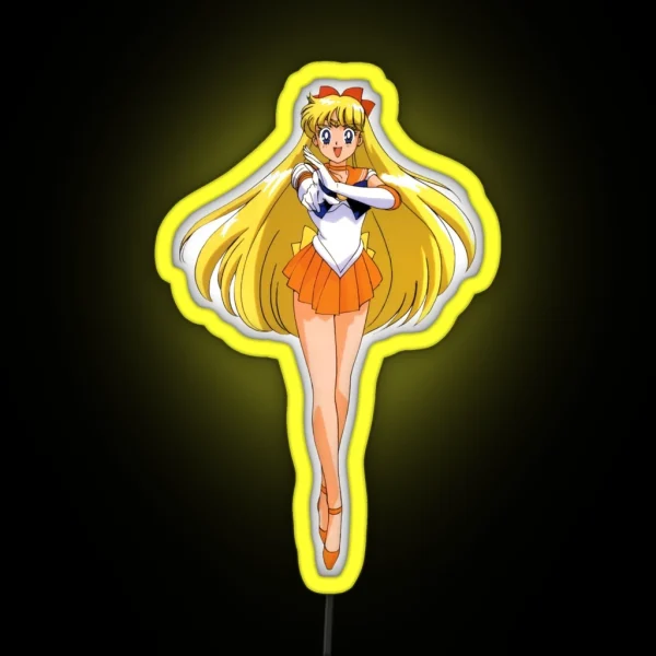 Sailor Venus Anime Girl RGB Neon Sign