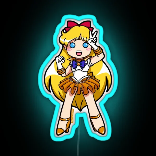 Sailor Venus Chibi RGB Neon Sign