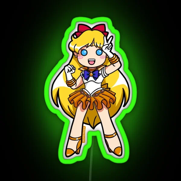 Sailor Venus Chibi RGB Neon Sign