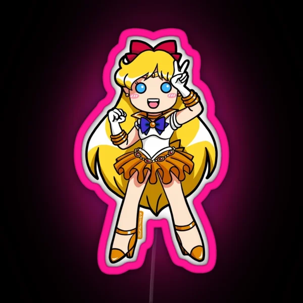 Sailor Venus Chibi RGB Neon Sign