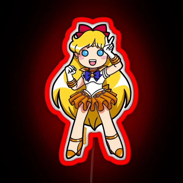 Sailor Venus Chibi RGB Neon Sign