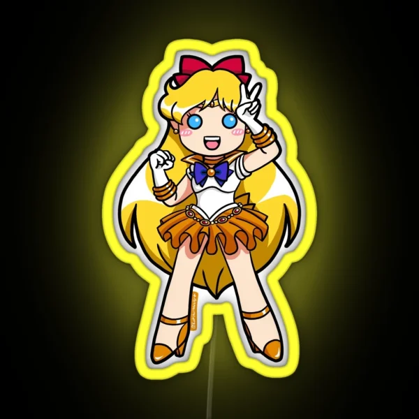 Sailor Venus Chibi RGB Neon Sign