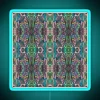 saint mary's rye neon sign with netting pattern, green rgb neon, blue accents, photo design