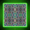 Neon green 'Saint Mary's Rye' netting photo pattern sign.