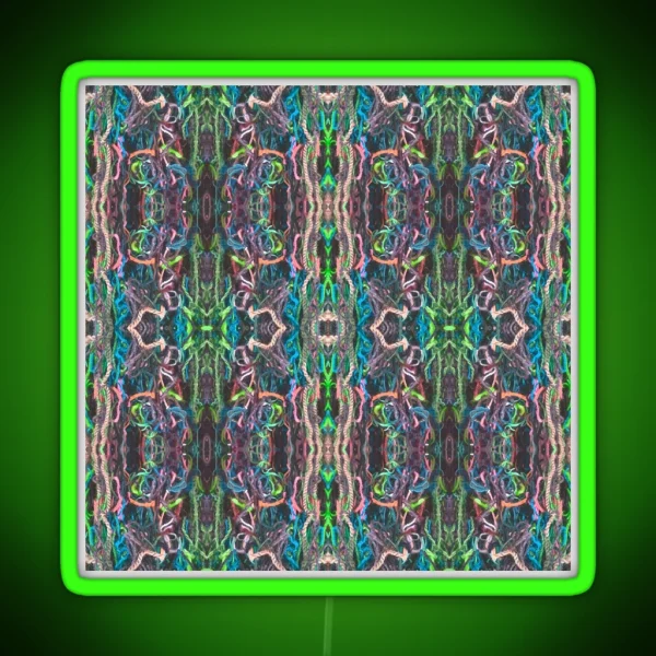 Saint Mary S Rye Netting Photo Pattern Green RGB Neon Sign