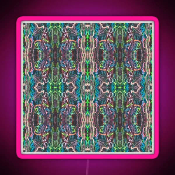 Saint Mary S Rye Netting Photo Pattern Green RGB Neon Sign