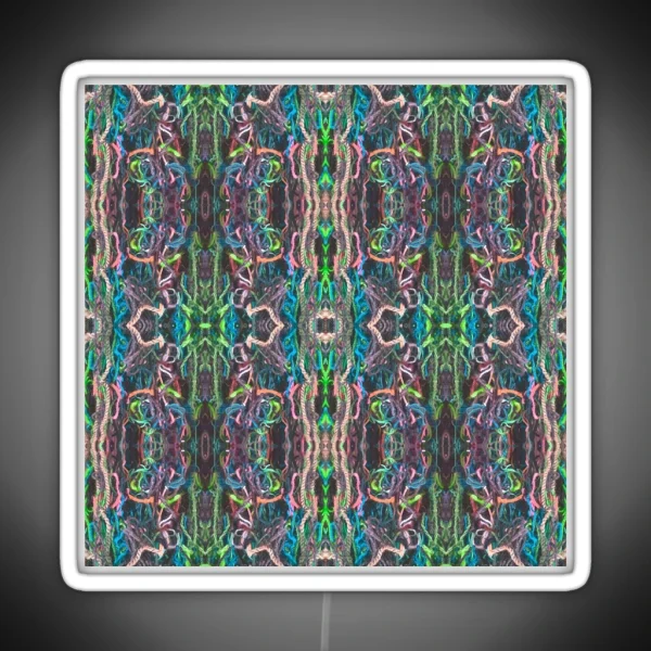 Saint Mary S Rye Netting Photo Pattern Green RGB Neon Sign