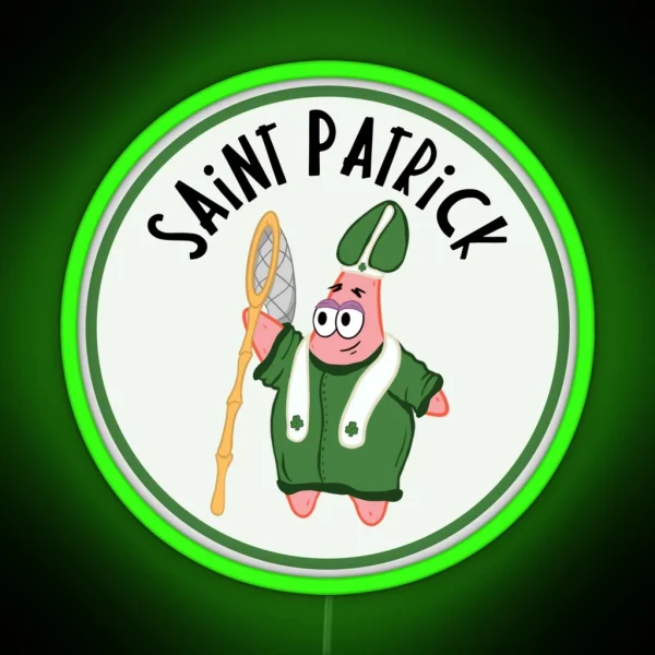 Saint Patrick Star Day RGB Neon Sign