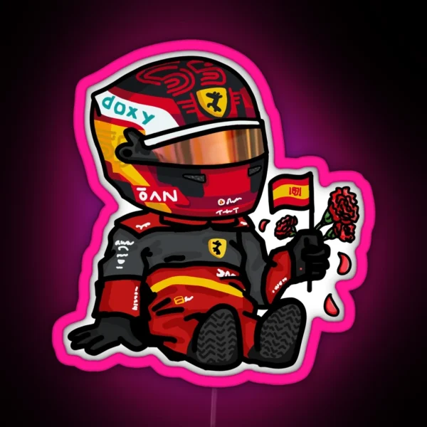 Sainz 2022 Mini RGB Neon Sign