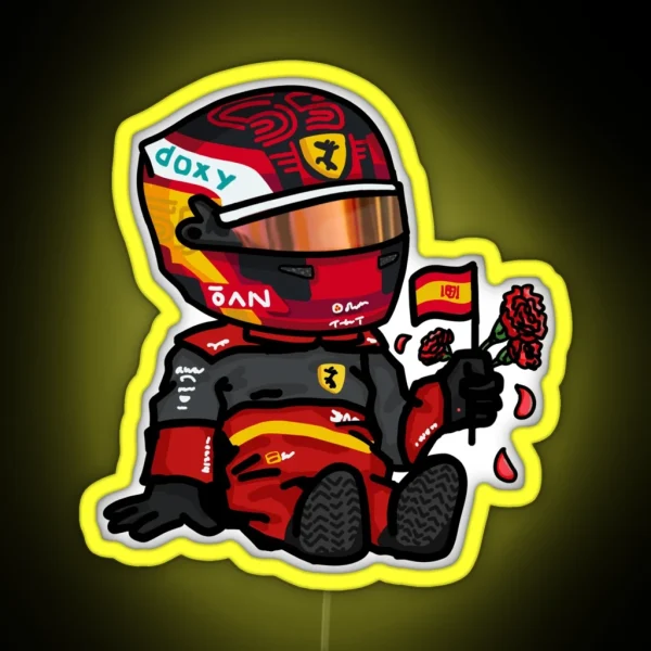 Sainz 2022 Mini RGB Neon Sign