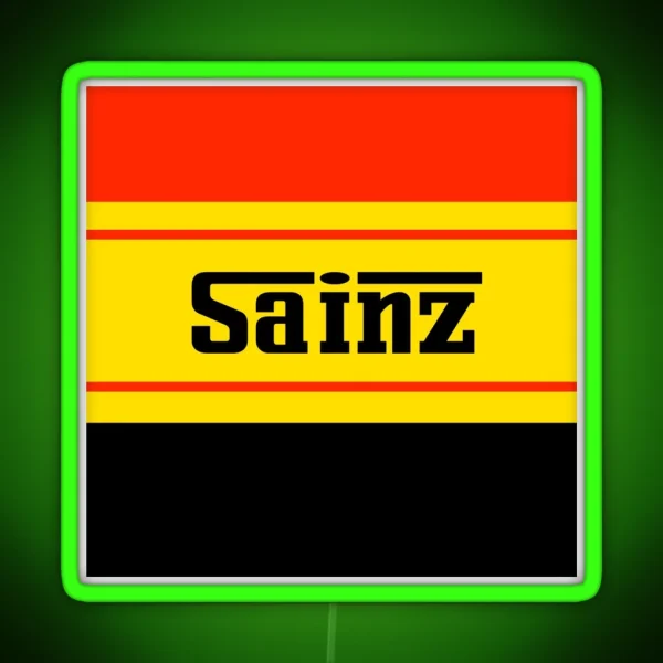 Sainz Ferrari Font RGB Neon Sign