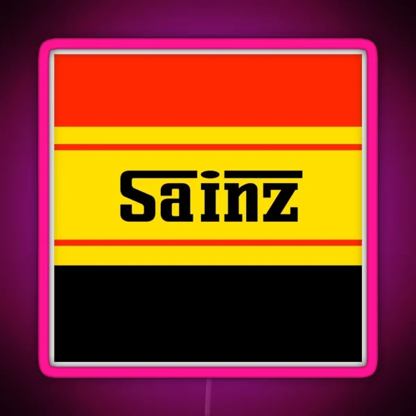 Sainz Ferrari Font RGB Neon Sign