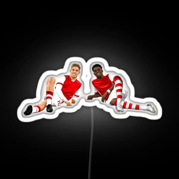 Saka And Smith Rowe AFC RGB Neon Sign