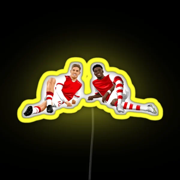 Saka And Smith Rowe AFC RGB Neon Sign