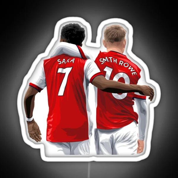 Saka And Smith Rowe AFC RGB Neon Sign