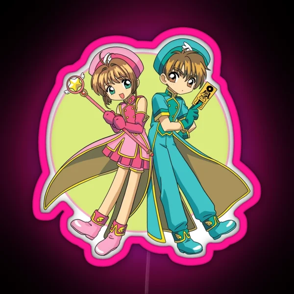 Sakura And Syaoran RGB Neon Sign