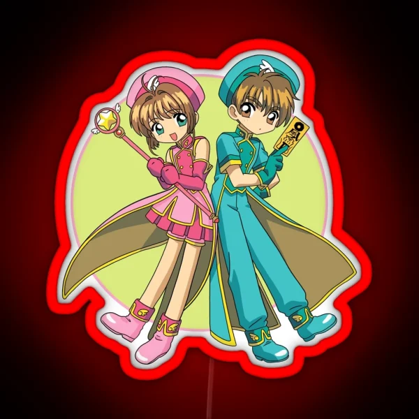 Sakura And Syaoran RGB Neon Sign