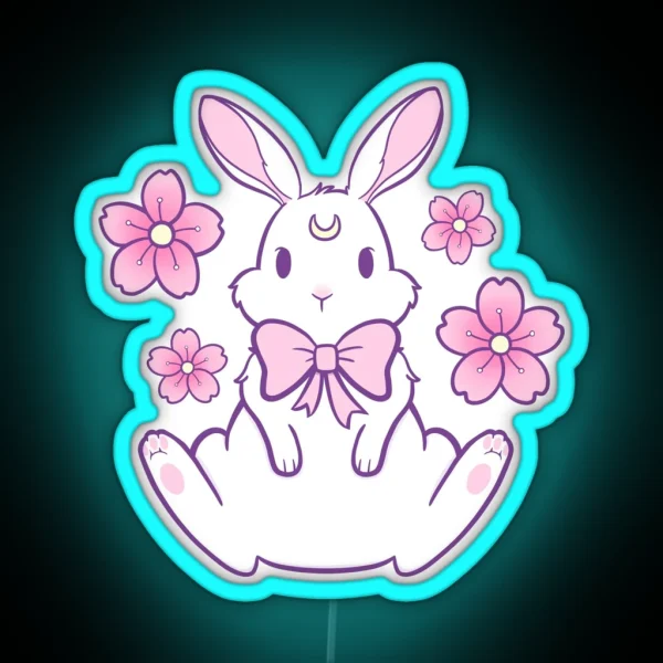 Sakura Bunny 02 Nikury RGB Neon Sign