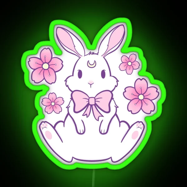 Sakura Bunny 02 Nikury RGB Neon Sign