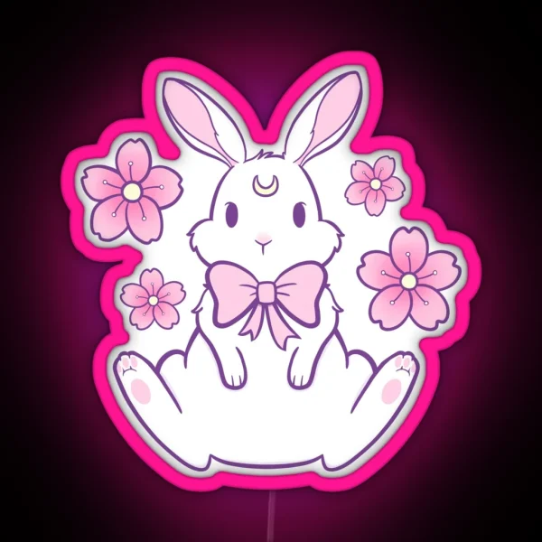 Sakura Bunny 02 Nikury RGB Neon Sign