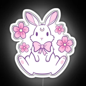Sakura Bunny 02 Nikury RGB Neon Sign