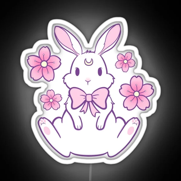 Sakura Bunny 02 Nikury RGB Neon Sign