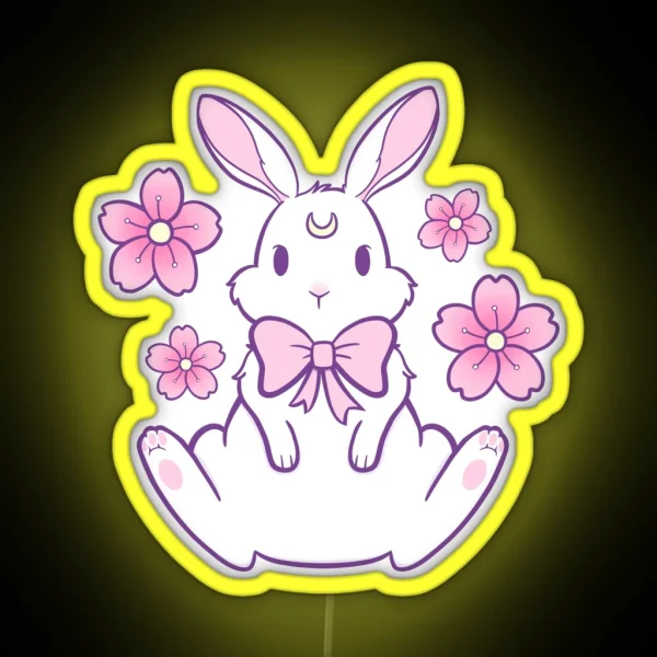 Sakura Bunny 02 Nikury RGB Neon Sign