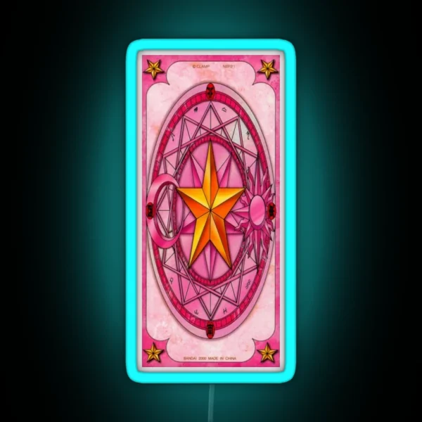 Sakura Card Back RGB Neon Sign