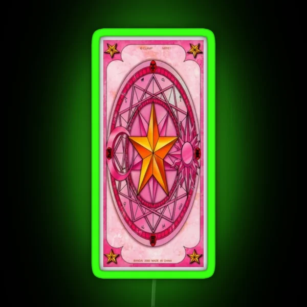 Sakura Card Back RGB Neon Sign