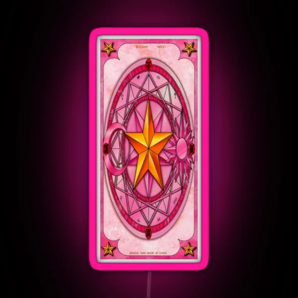 Sakura Card Back RGB Neon Sign