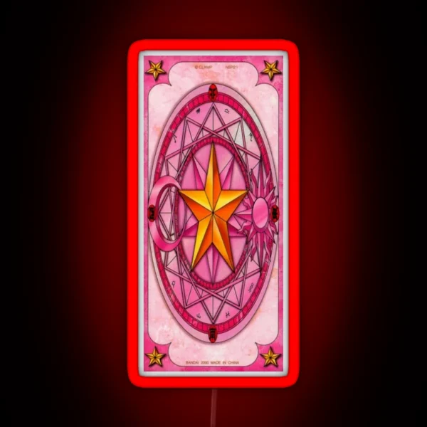 Sakura Card Back RGB Neon Sign