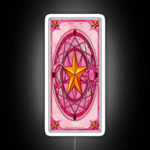 Sakura Card Back RGB Neon Sign