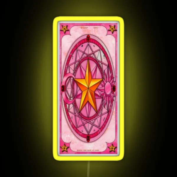 Sakura Card Back RGB Neon Sign