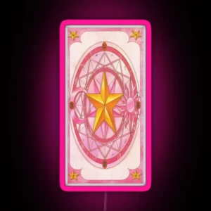 Sakura Card Design Cardcaptor Sakura Greeting Card RGB Neon Sign