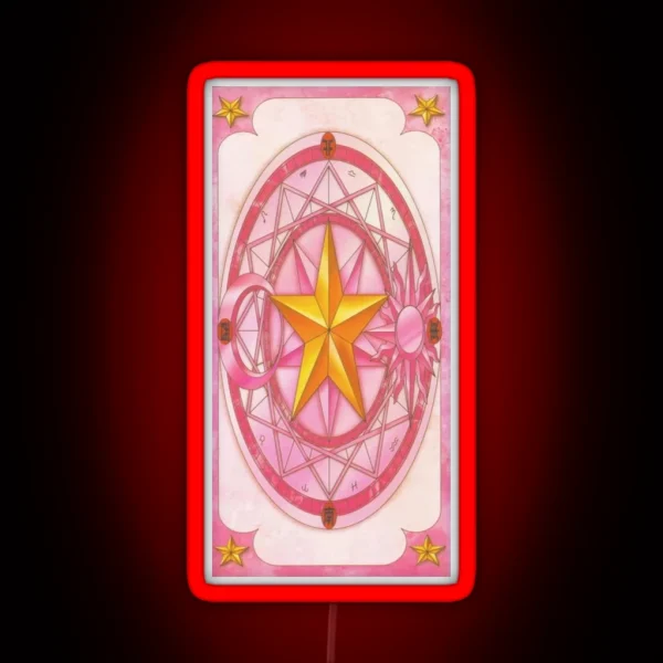 Sakura Card Design Cardcaptor Sakura Greeting Card RGB Neon Sign