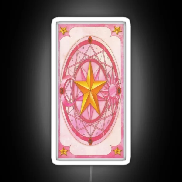 Sakura Card Design Cardcaptor Sakura Greeting Card RGB Neon Sign